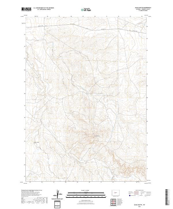 Alkali Butte, WY — USGS 7.5-minute topo (2021)