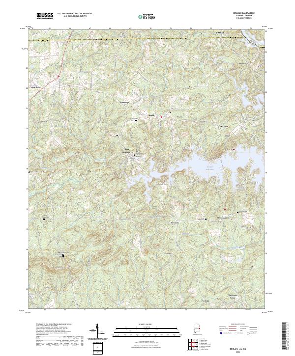 Beulah, AL-GA — USGS 7.5-minute topo (2024)