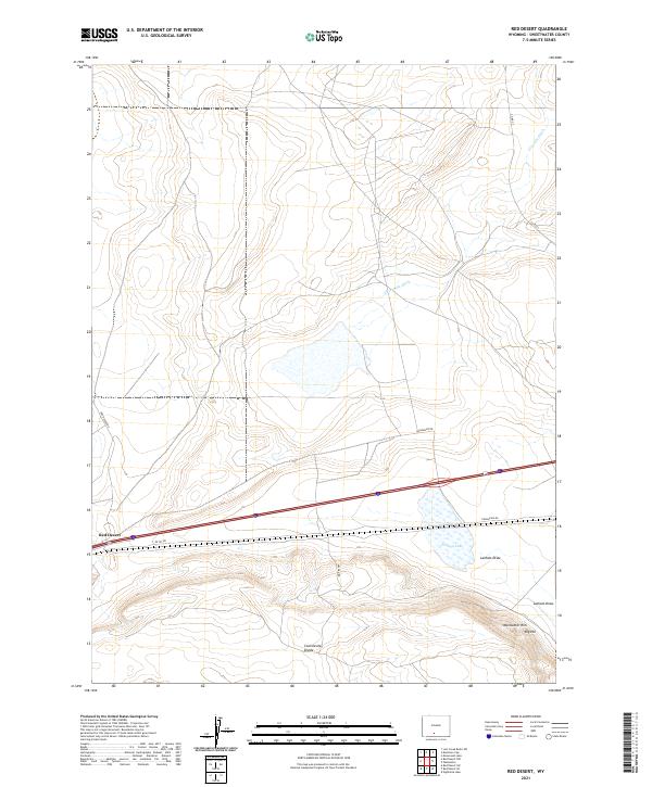 Red Desert, WY — USGS 7.5-minute topo (2021)