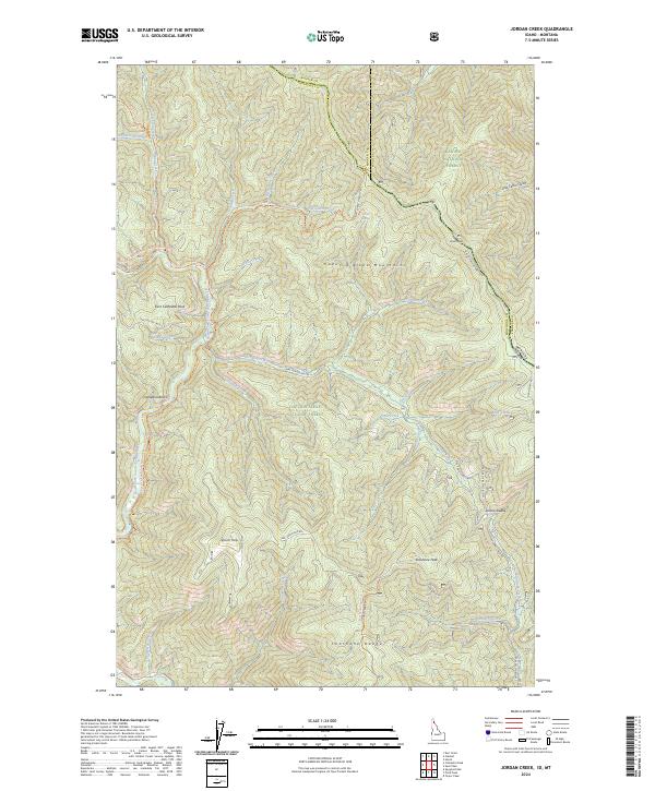 Jordan Creek, ID-MT — USGS 7.5-minute topo (2024)