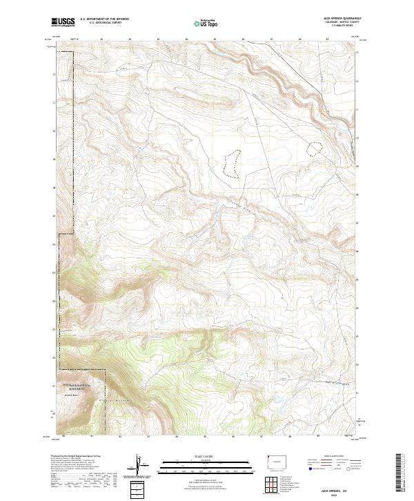 Jack Springs, CO — USGS 7.5-minute topo (2022)