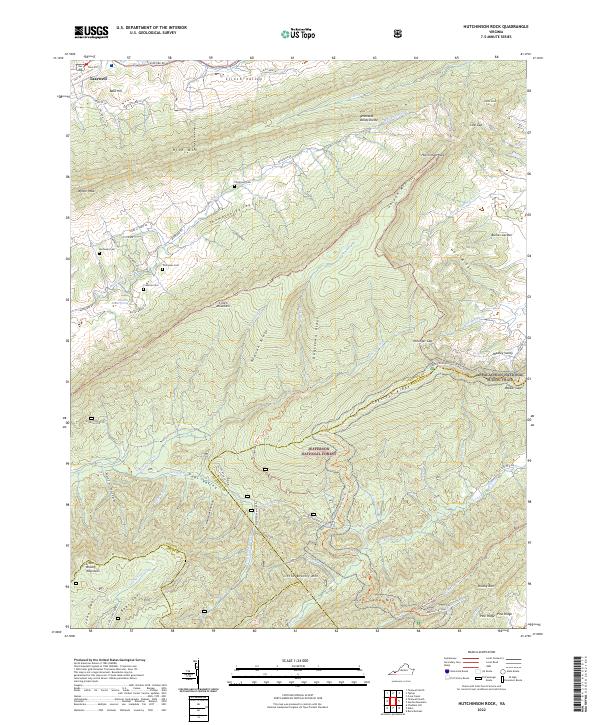 Hutchinson Rock, VA — USGS 7.5-minute topo (2022)