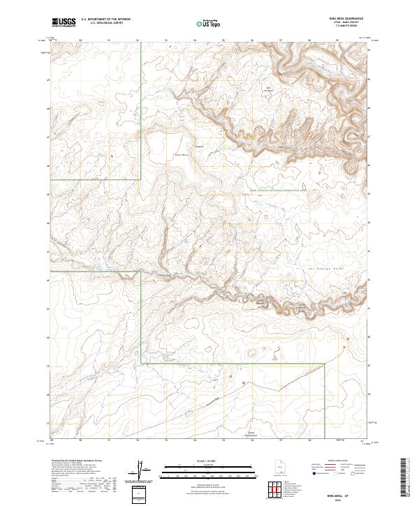 King Mesa, UT — USGS 7.5-minute topo (2023)