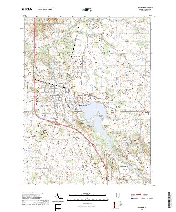 Rochester, IN — USGS 7.5-minute topo (2022)
