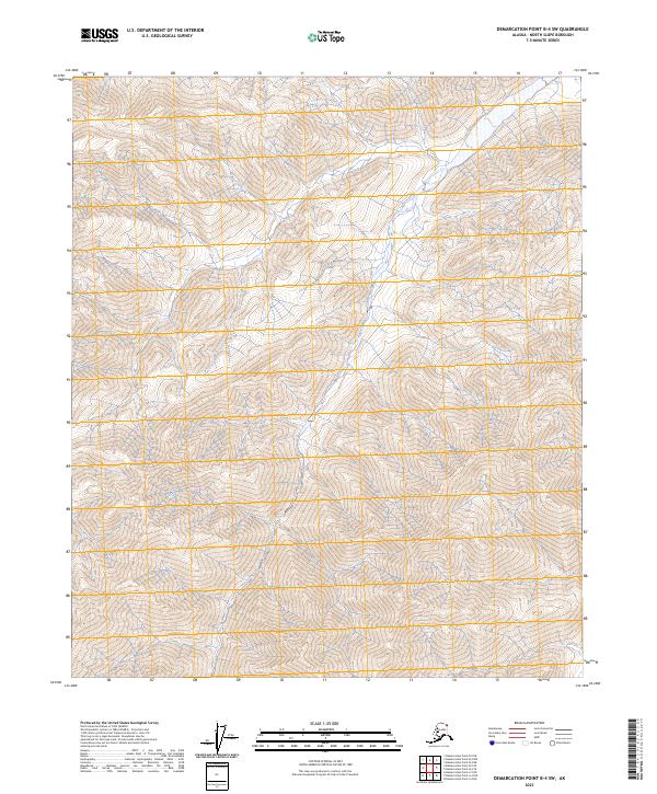 Demarcation Point B-4 SW, AK — USGS 7.5-minute topo (2023)