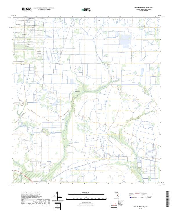 Taylor Creek NW, FL — USGS 7.5-minute topo (2024)