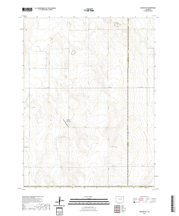 Wiggins SW, CO — USGS 7.5-minute topo (2022)
