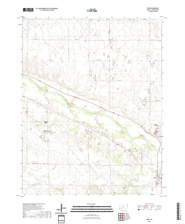 Ford, KS — USGS 7.5-minute topo (2022)