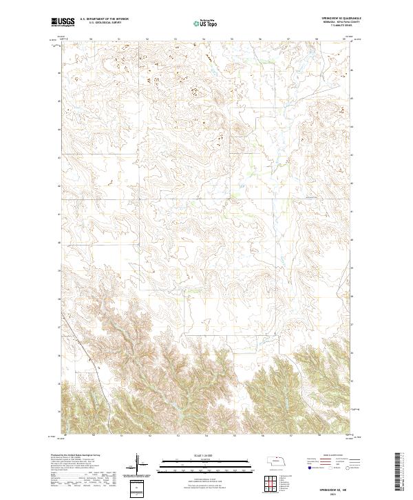 Springview SE, NE — USGS 7.5-minute topo (2021)