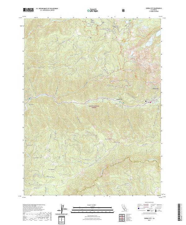 Sierra City, CA — USGS 7.5-minute topo (2021)