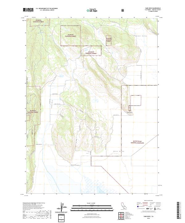 Sams Neck, CA — USGS 7.5-minute topo (2022)