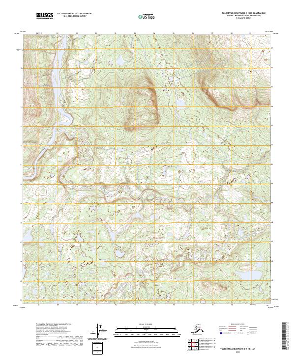 Talkeetna Mountains C-1 NE, AK — USGS 7.5-minute topo (2023)