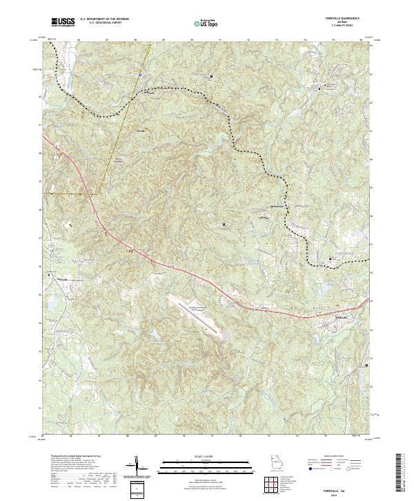 Yorkville, GA — USGS 7.5-minute topo (2024)
