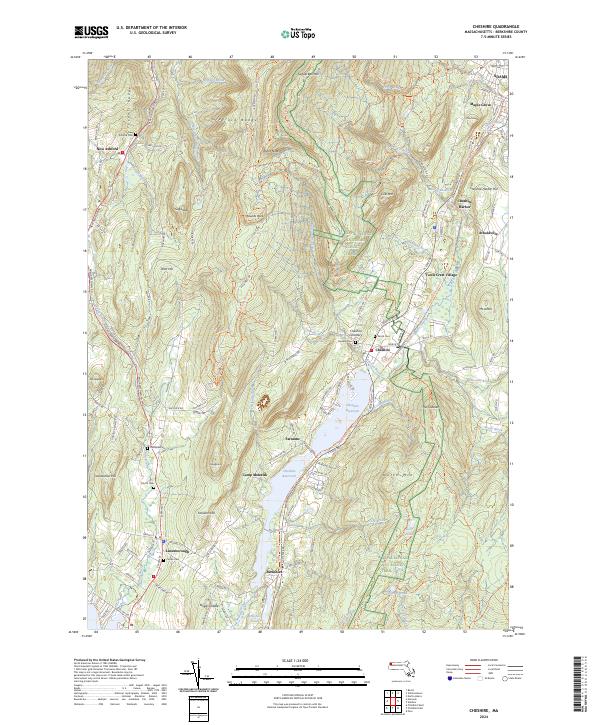 Cheshire, MA — USGS 7.5-minute topo (2024)