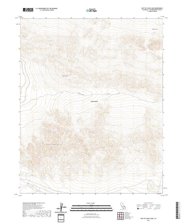 East of Leach Lake, CA — USGS 7.5-minute topo (2021)