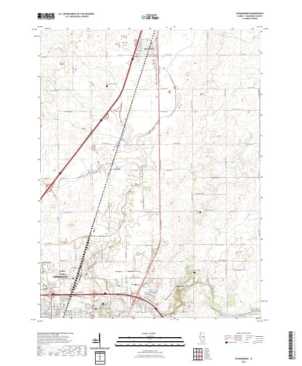 Thomasboro, IL — USGS 7.5-minute topo (2024)