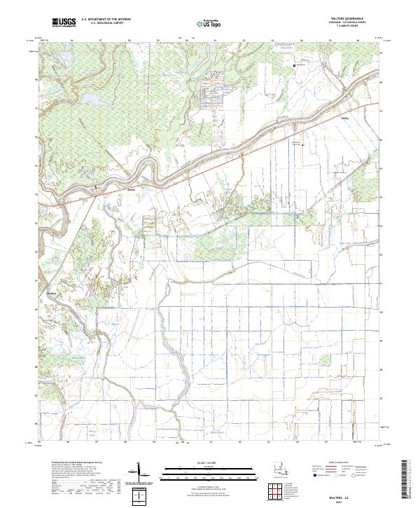 Walters, LA — USGS 7.5-minute topo (2024)