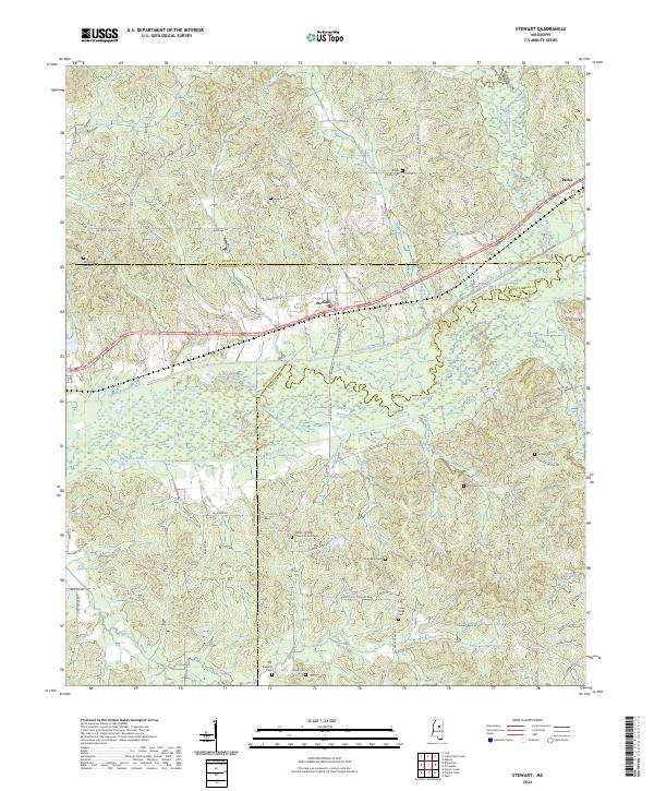 Stewart, MS — USGS 7.5-minute topo (2024)
