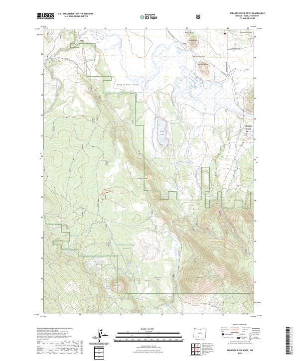 Sprague River West, OR — USGS 7.5-minute topo (2023)