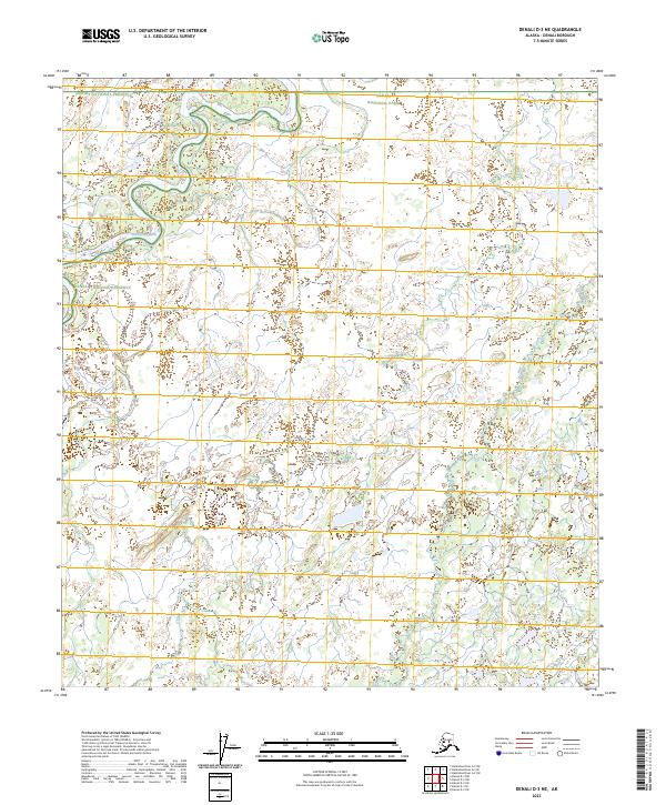 Denali D-3 NE, AK — USGS 7.5-minute topo (2023)