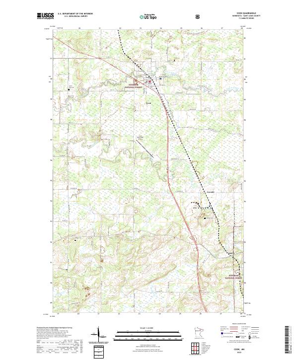 Cook, MN — USGS 7.5-minute topo (2022)