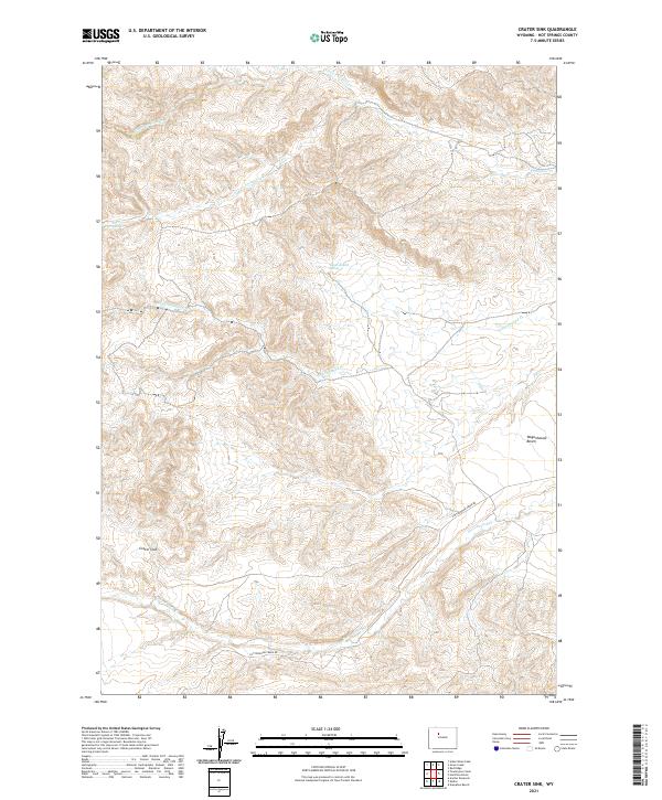 Crater Sink, WY — USGS 7.5-minute topo (2021)