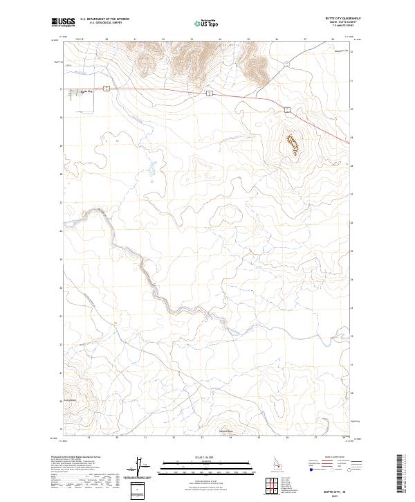 Butte City, ID — USGS 7.5-minute topo (2023)