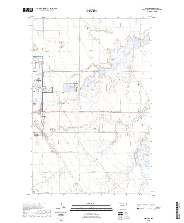 Emerado, ND — USGS 7.5-minute topo (2024)