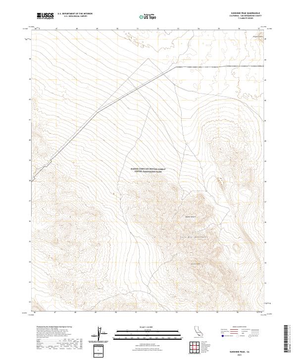 Sunshine Peak, CA — USGS 7.5-minute topo (2021)