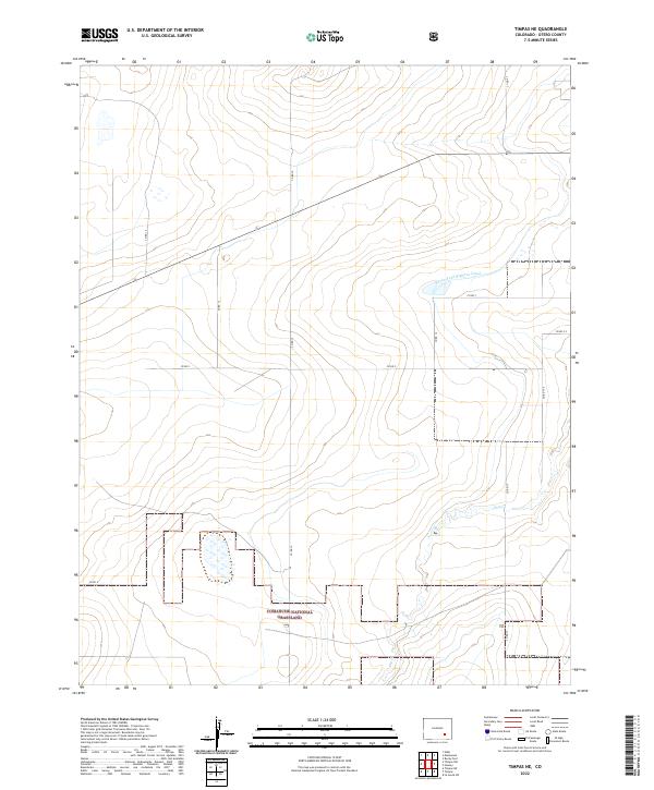 Timpas NE, CO — USGS 7.5-minute topo (2022)