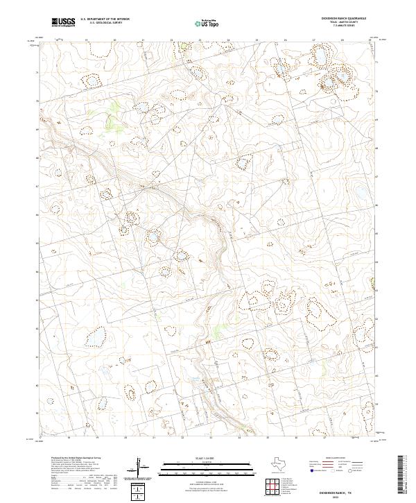 Dickenson Ranch, TX — USGS 7.5-minute topo (2022)