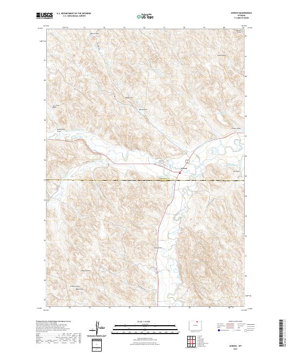 Ucross, WY — USGS 7.5-minute topo (2021)