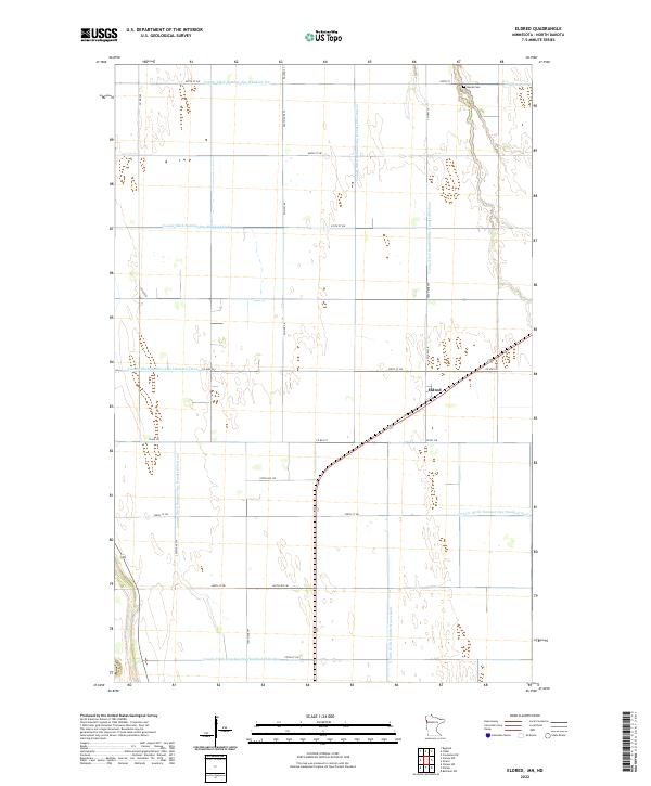 Eldred, MN-ND — USGS 7.5-minute topo (2022)