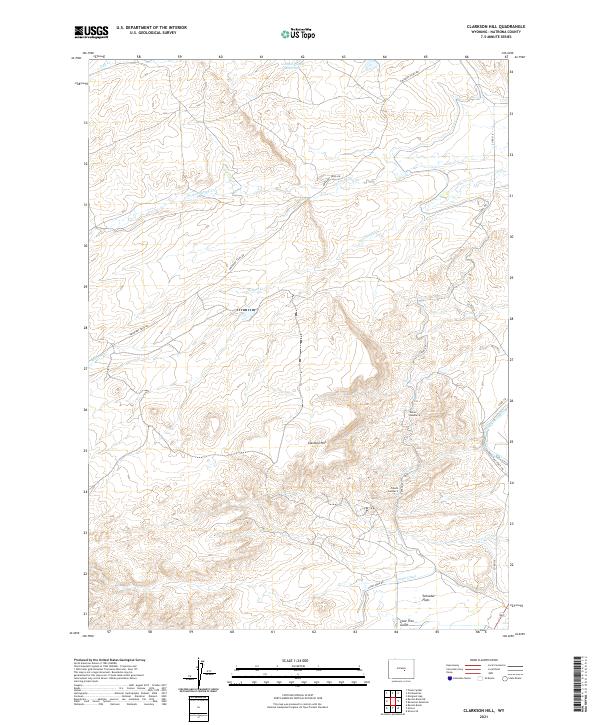 Clarkson Hill, WY — USGS 7.5-minute topo (2021)