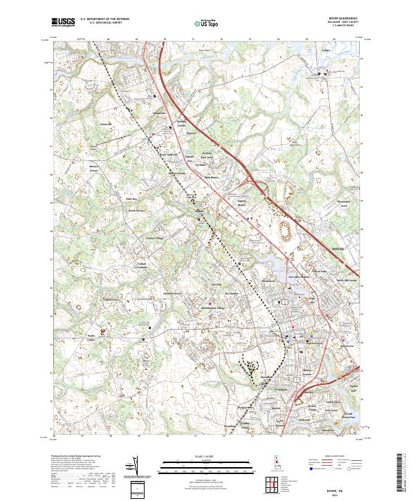 Dover, DE — USGS 7.5-minute topo (2023)