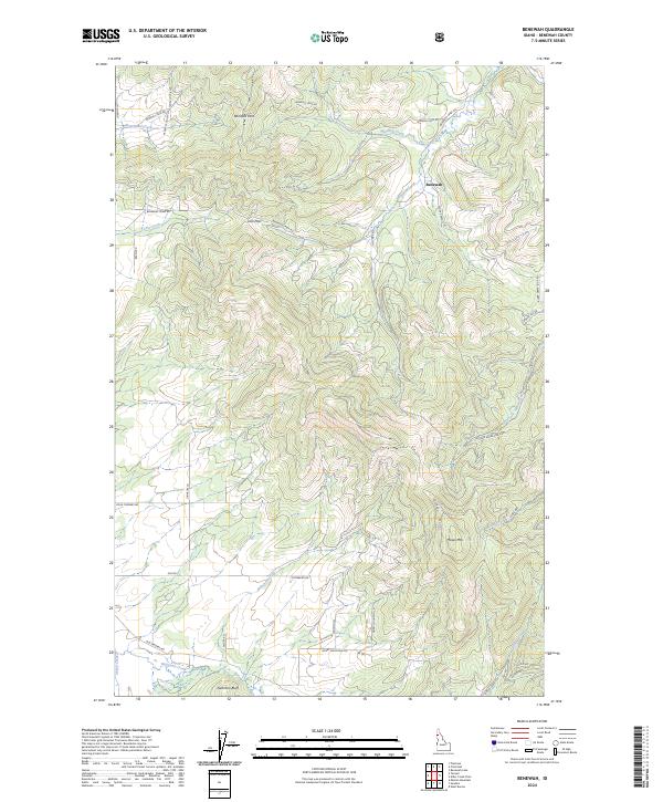 Benewah, ID — USGS 7.5-minute topo (2024)