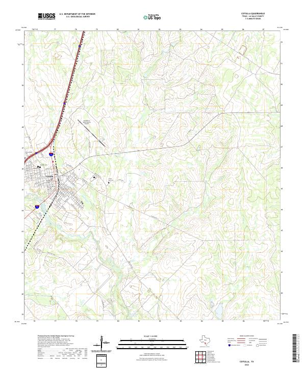 Cotulla, TX — USGS 7.5-minute topo (2022)