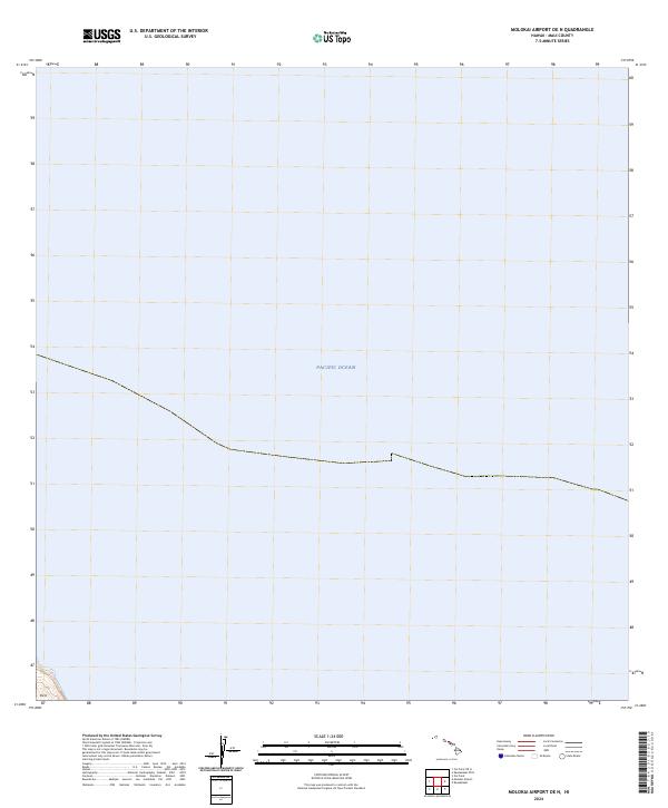 Molokai Airport OE N, HI — USGS 7.5-minute topo (2024)