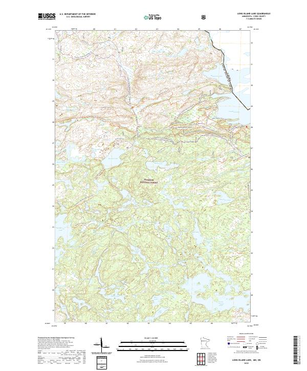 Long Island Lake, MN-ON — USGS 7.5-minute topo (2022)