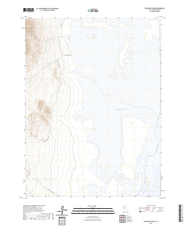 Hastings Pass NE, UT — USGS 7.5-minute topo (2023)