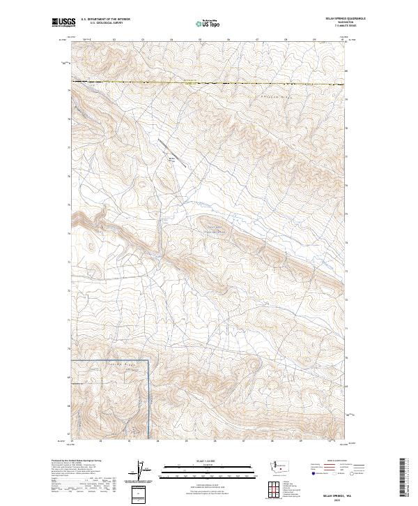 Selah Springs, WA — USGS 7.5-minute topo (2023)