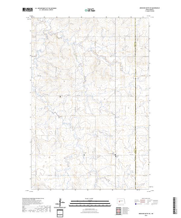 Medicine Butte SE, ND — USGS 7.5-minute topo (2024)