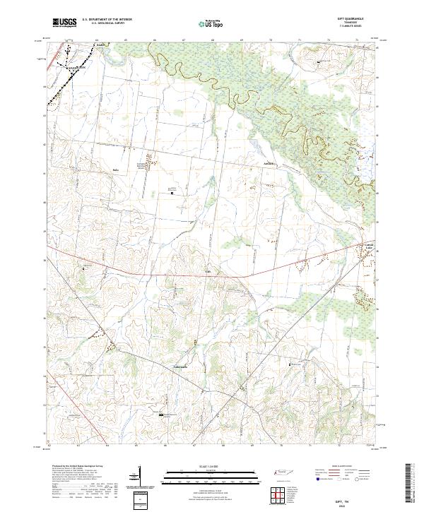 Gift, TN — USGS 7.5-minute topo (2022)