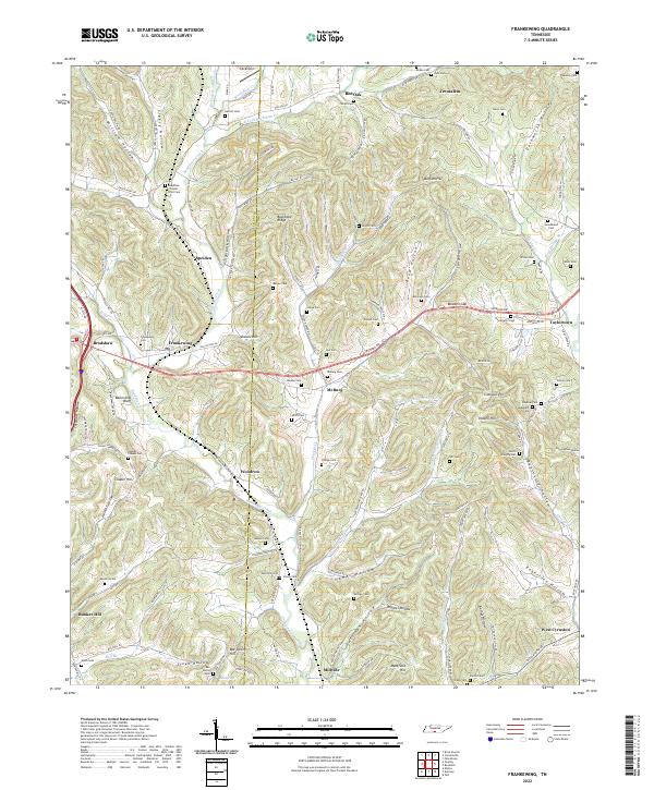 Frankewing, TN — USGS 7.5-minute topo (2022)