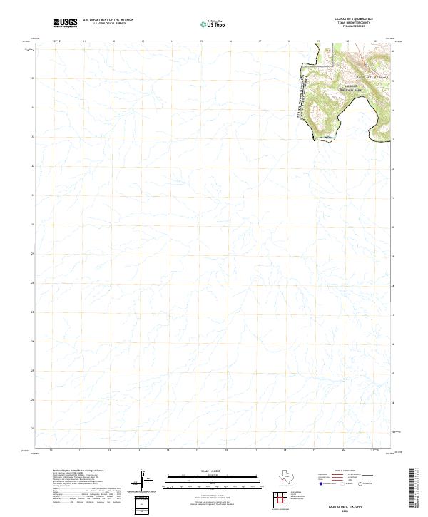 Lajitas OE S, TX,CHH, US — USGS 7.5-minute topo (2022)