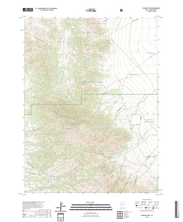 Lookout Pass, UT — USGS 7.5-minute topo (2023)