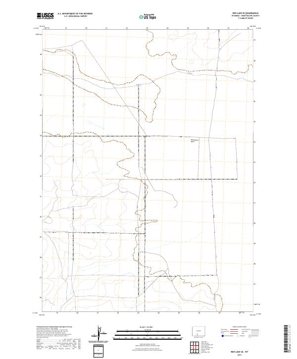 Red Lake SE, WY — USGS 7.5-minute topo (2021)