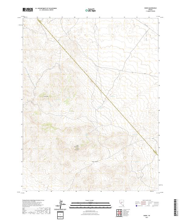 Simon, NV — USGS 7.5-minute topo (2021)