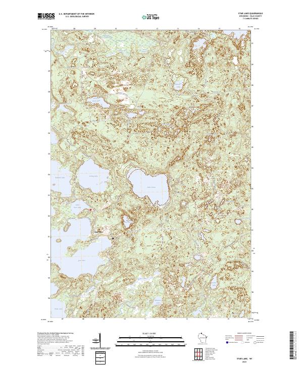 Star Lake, WI — USGS 7.5-minute topo (2023)
