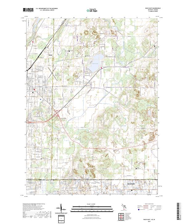 Niles East, MI-IN — USGS 7.5-minute topo (2023)